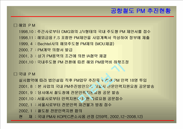 [사업계획서] 인천국제공항철도 건설사업관리 수행체계.ppt